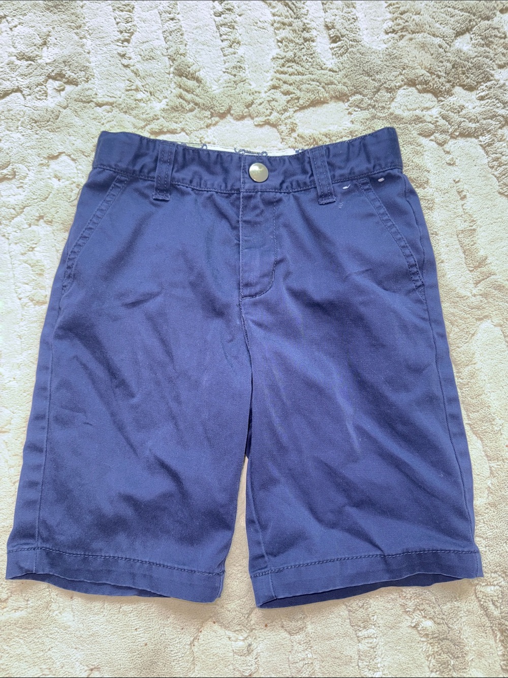 Gymboree Prep Fit Navy Flat-Front Shorts 7